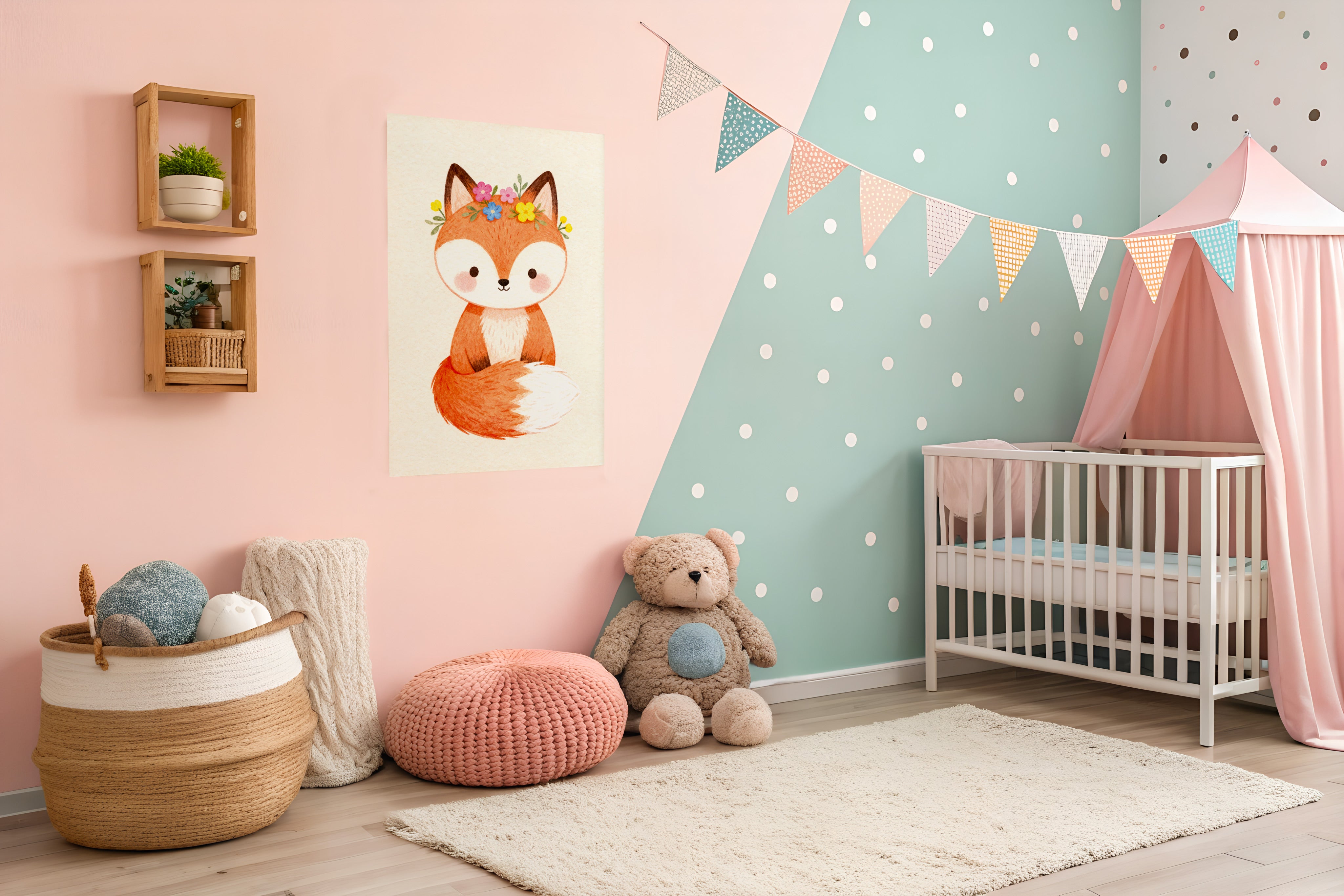 Fuchs Poster - Waldkindergarten Wandplakat