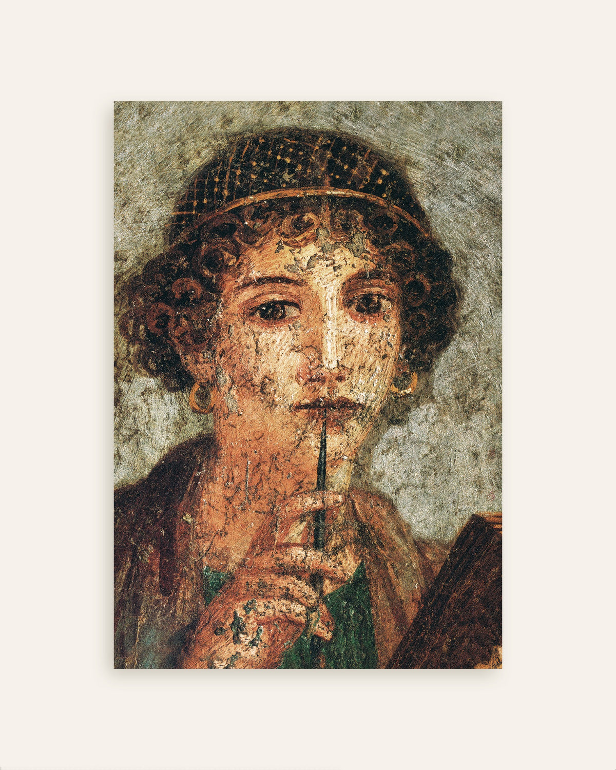 Poster mit Detail eines Sappho-Freskos, Miniaturansicht