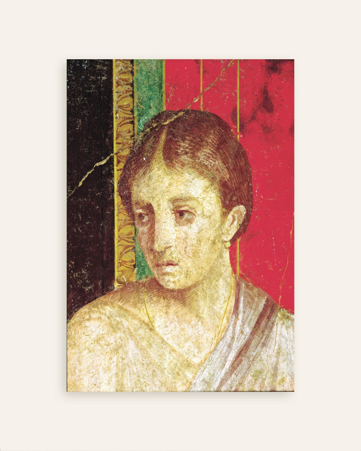 Poster mit dem Freskodetail der sitzenden Mutter aus der Mysterienvilla