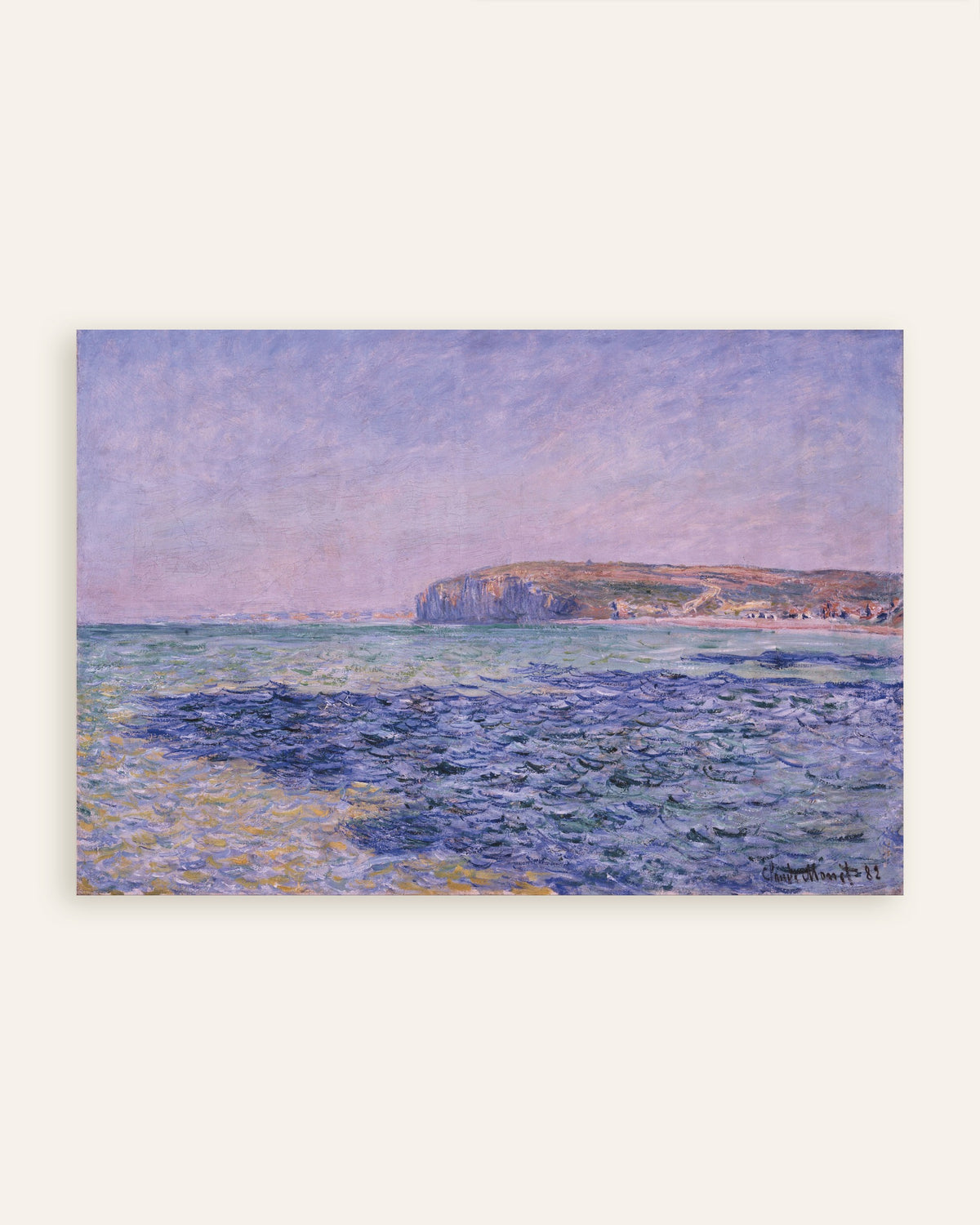 Poster Schatten auf dem Meer, die Klippen bei Pourville (1882) von Claude Monet, Vorschaubild