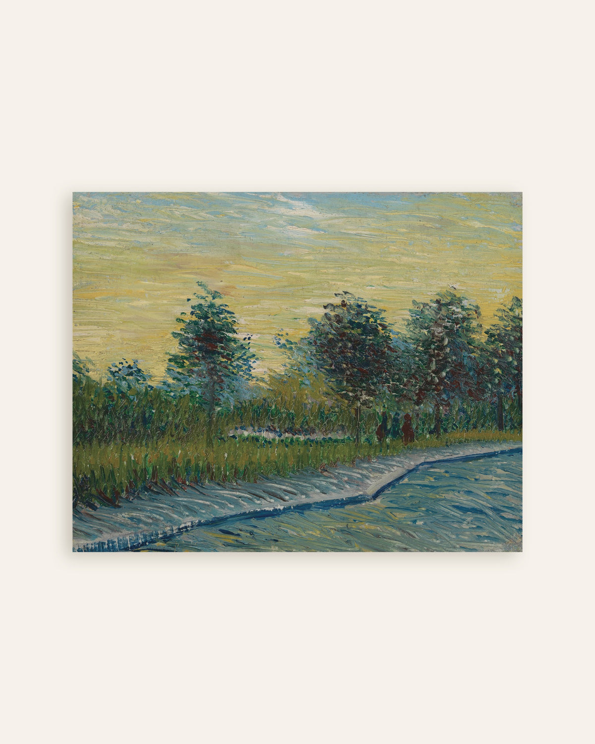 Poster Place Saint-Pierre bei Sonnenuntergang (1887) von Vincent van Gogh, Miniaturansicht