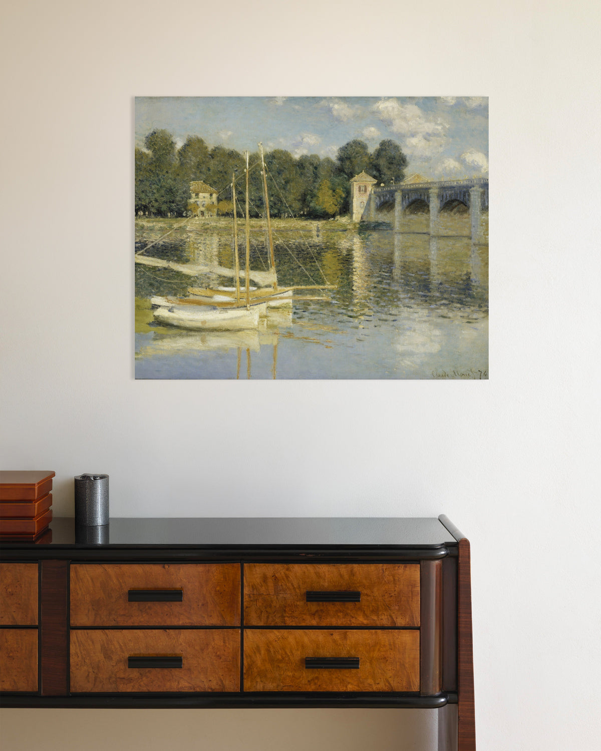 Poster Die Brücke von Argenteuil (1874) von Claude Monet
