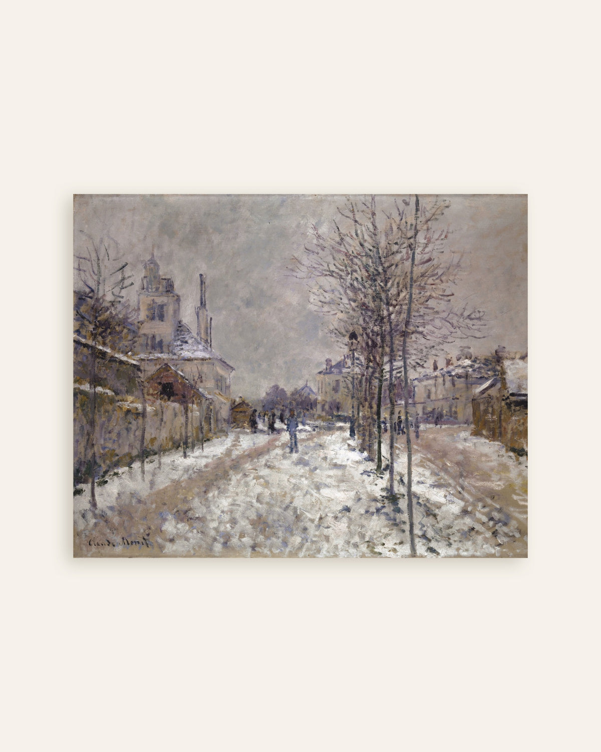 Poster Der Boulevard de Pontoise in Argenteuil im Schnee (1875) von Claude Monet, Vorschaubild