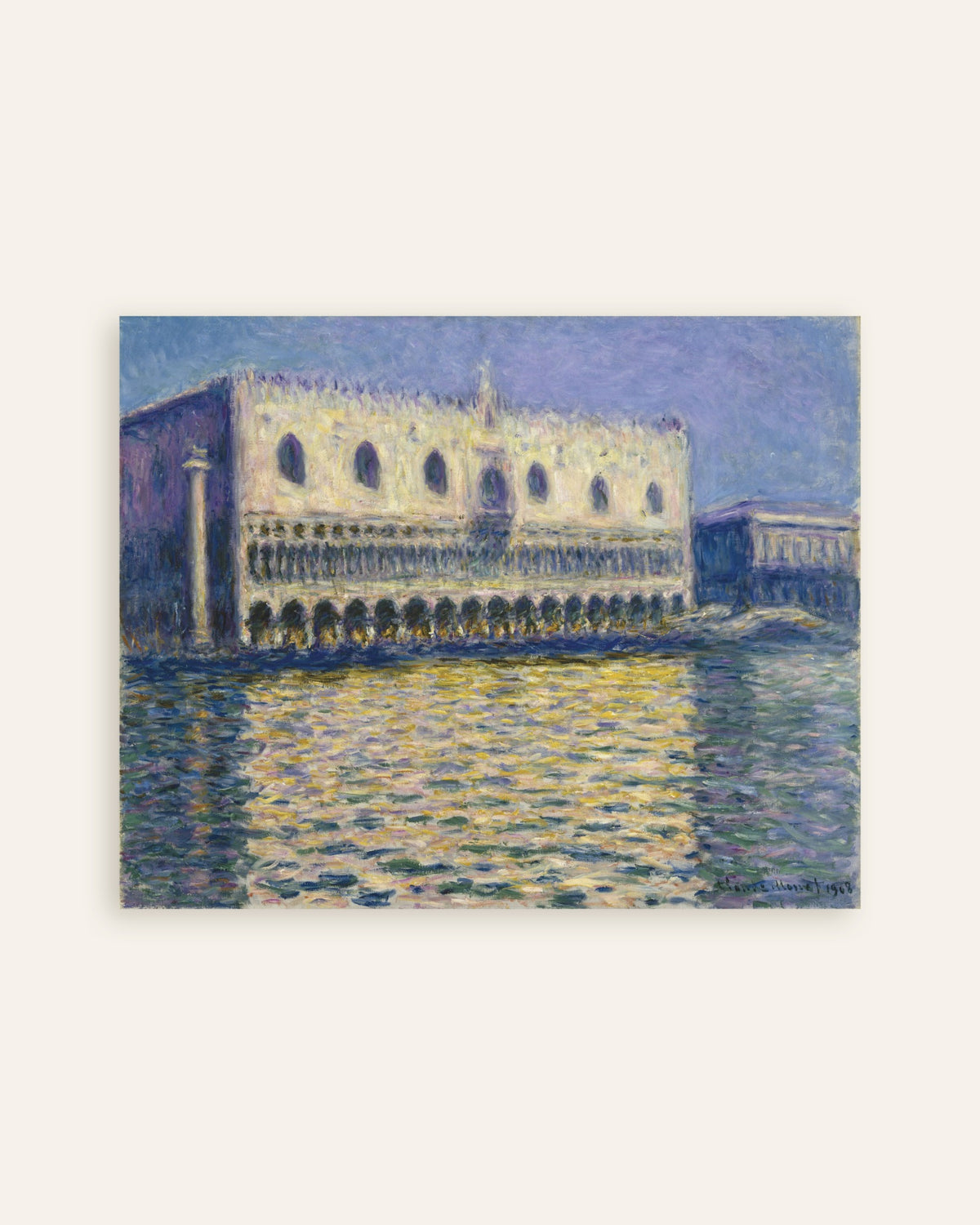 Poster Der Dogenpalast (1908) von Claude Monet, Vorschaubild