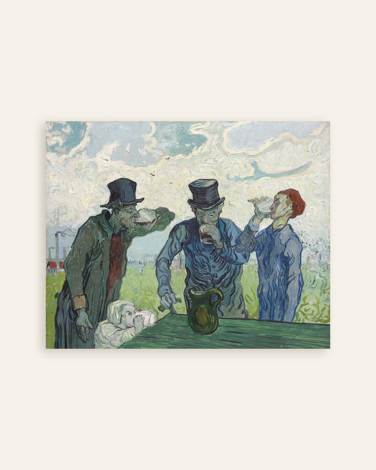 Poster „Die Trinker, nach Daumier (1890) von Vincent van Gogh“, Miniaturansicht