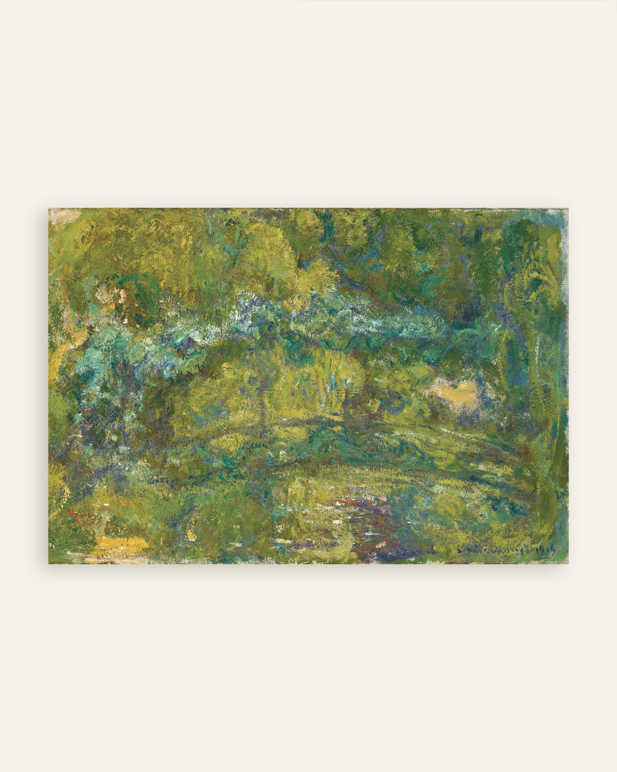 Poster Die Brücke über den Seerosenteich (1919) von Claude Monet, Vorschaubild
