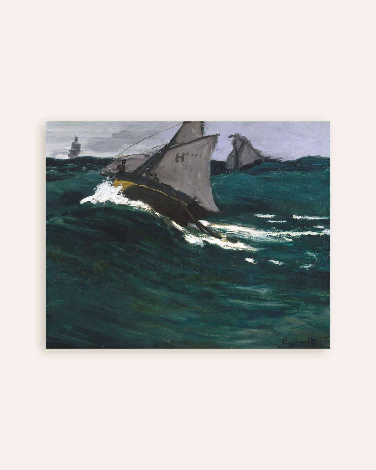 Poster Die grüne Welle (um 1866–1867) von Claude Monet, Vorschaubild