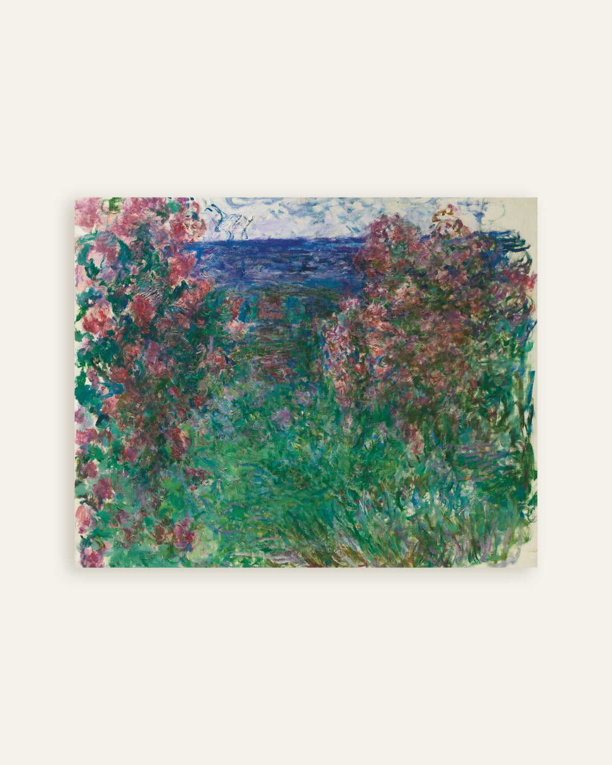 Poster Das Haus zwischen den Rosen (um 1925) von Claude Monet, Vorschaubild