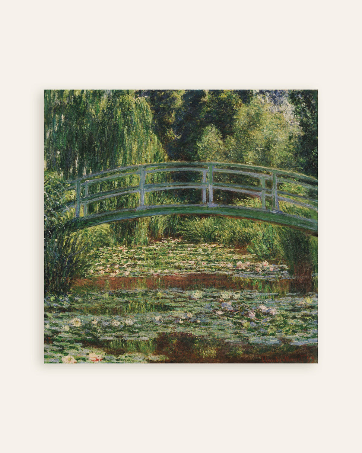 Poster Die japanische Brücke und der Seerosenteich, Giverny (1899) von Claude Monet, Vorschaubild