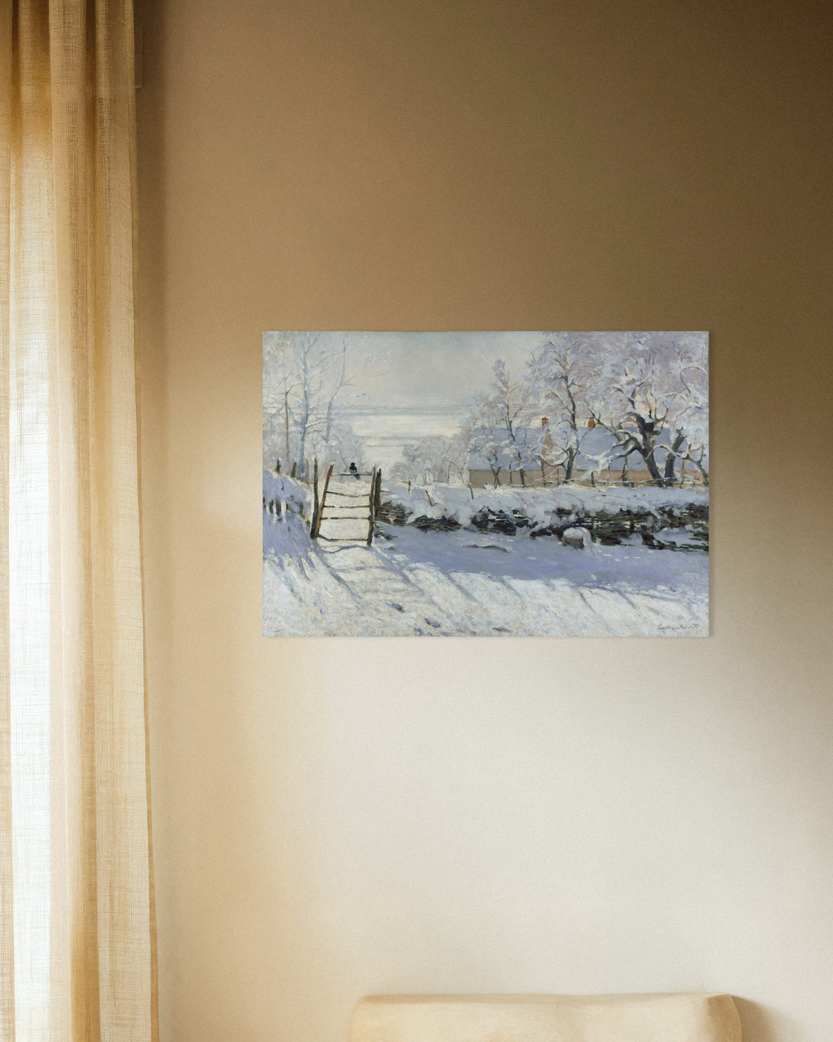 Poster Die Elster (1868–1869) von Claude Monet