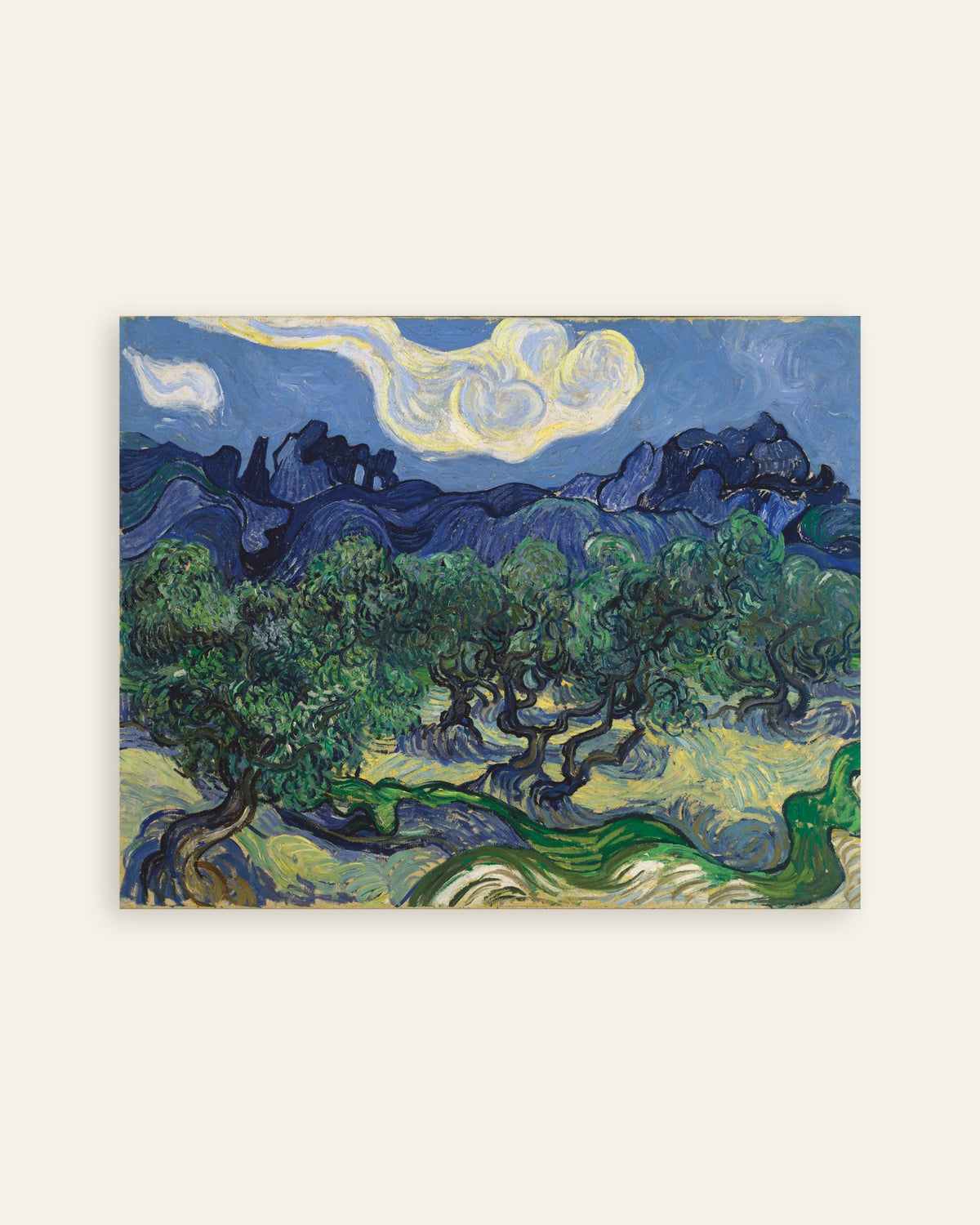 Poster „Die Olivenbäume (1889) von Vincent van Gogh“, Miniaturansicht