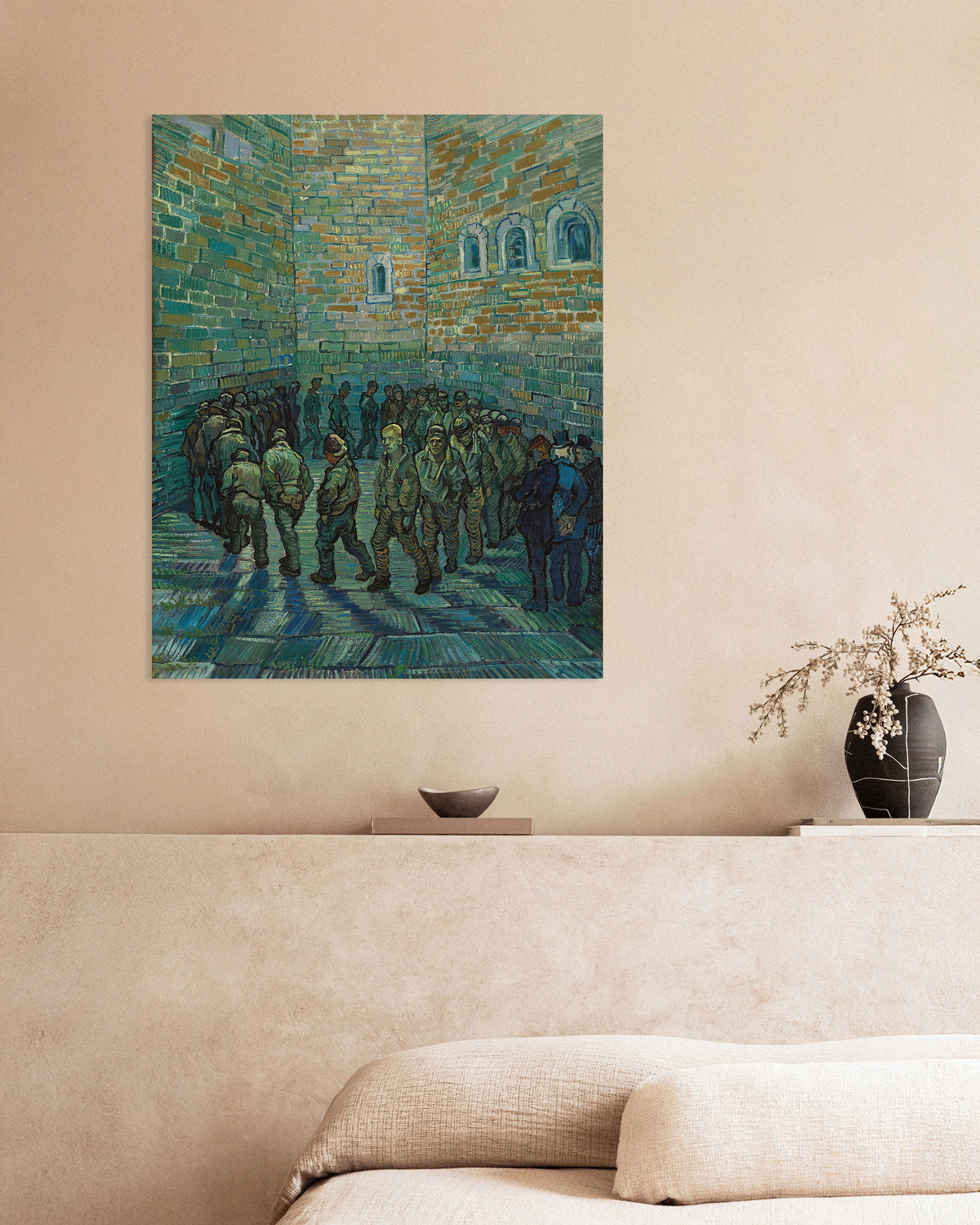 Poster Der Gefängnishof, nach Doré (1890) von Vincent van Gogh
