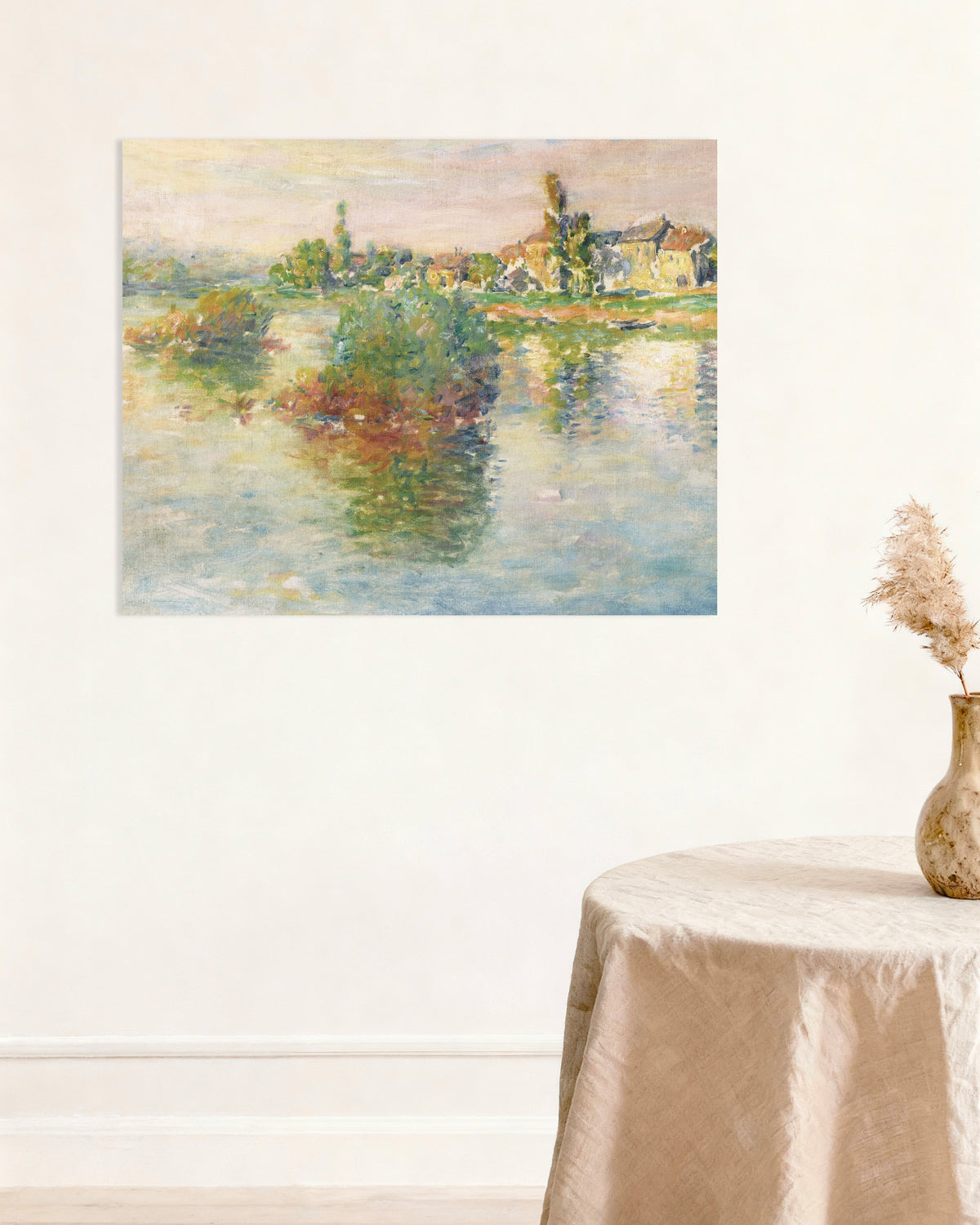 Poster Die Seine bei Lavacourt (1879) von Claude Monet