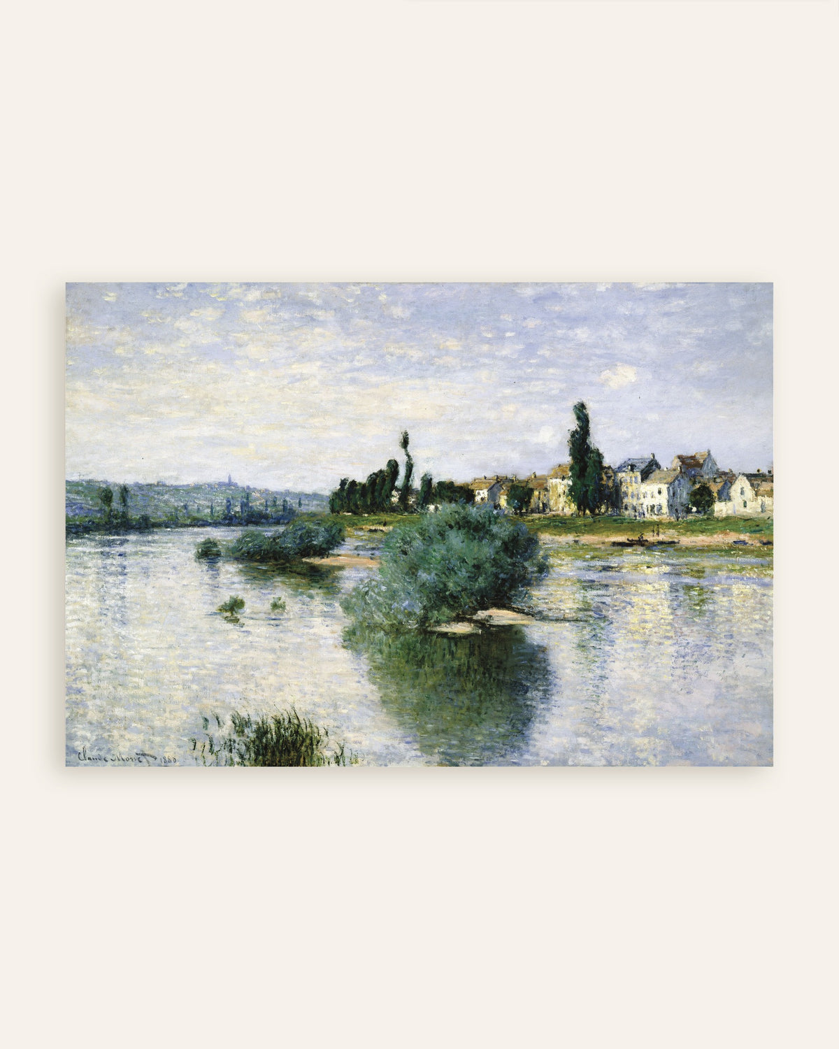 Poster Die Seine bei Lavacourt (1880) von Claude Monet, Vorschaubild