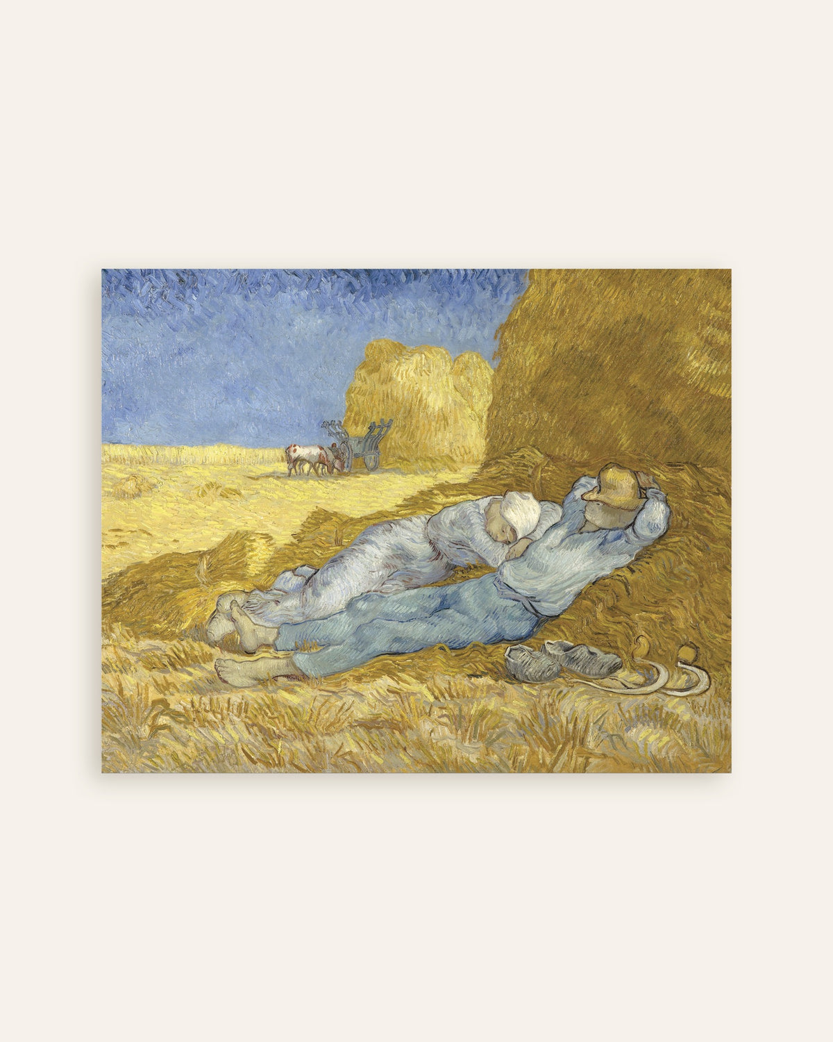 Poster von Die Siesta, nach Millet (1890) von Vincent van Gogh, Miniaturansicht