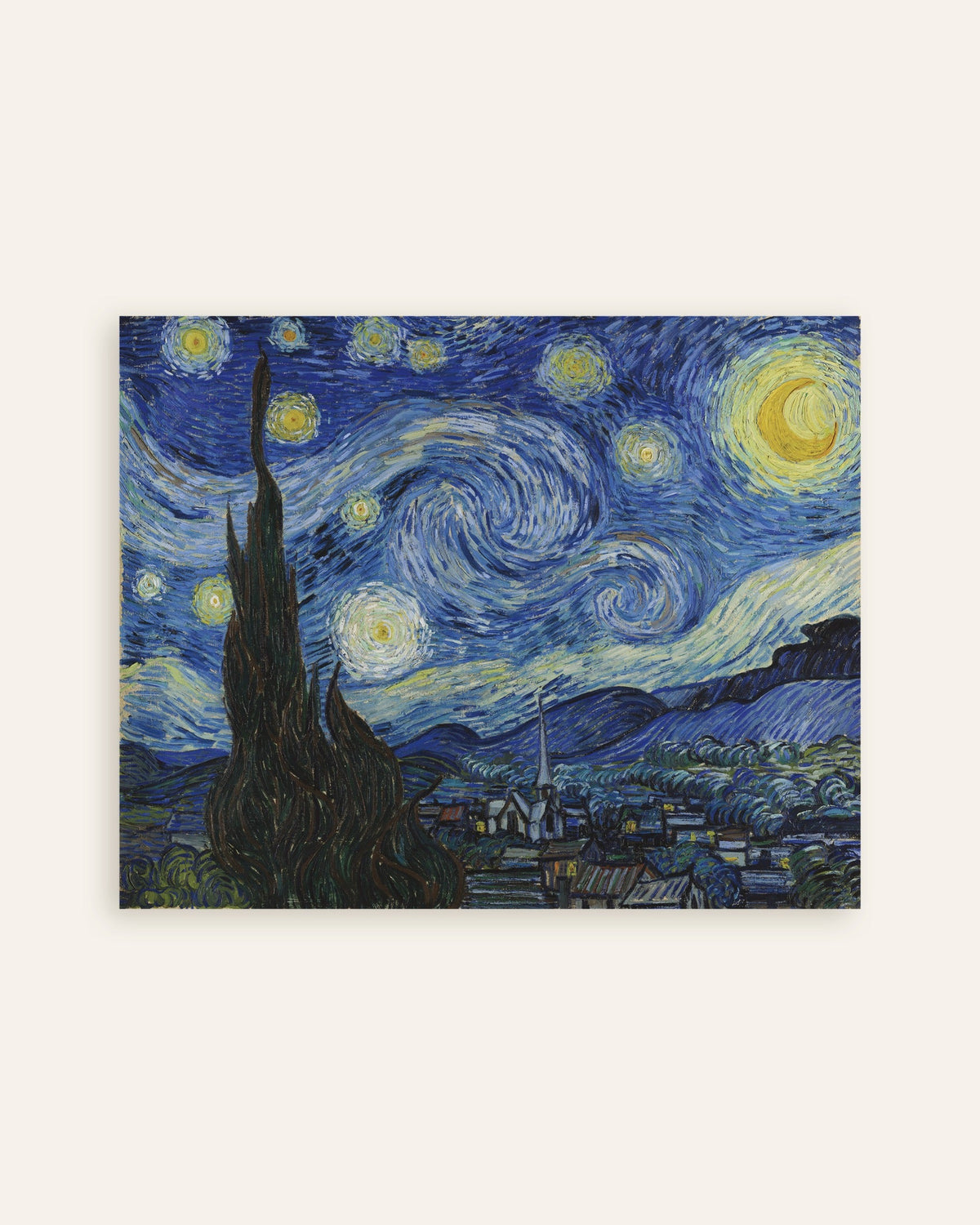 Poster „Die Sternennacht“ (1889) von Vincent van Gogh, als Miniaturansicht