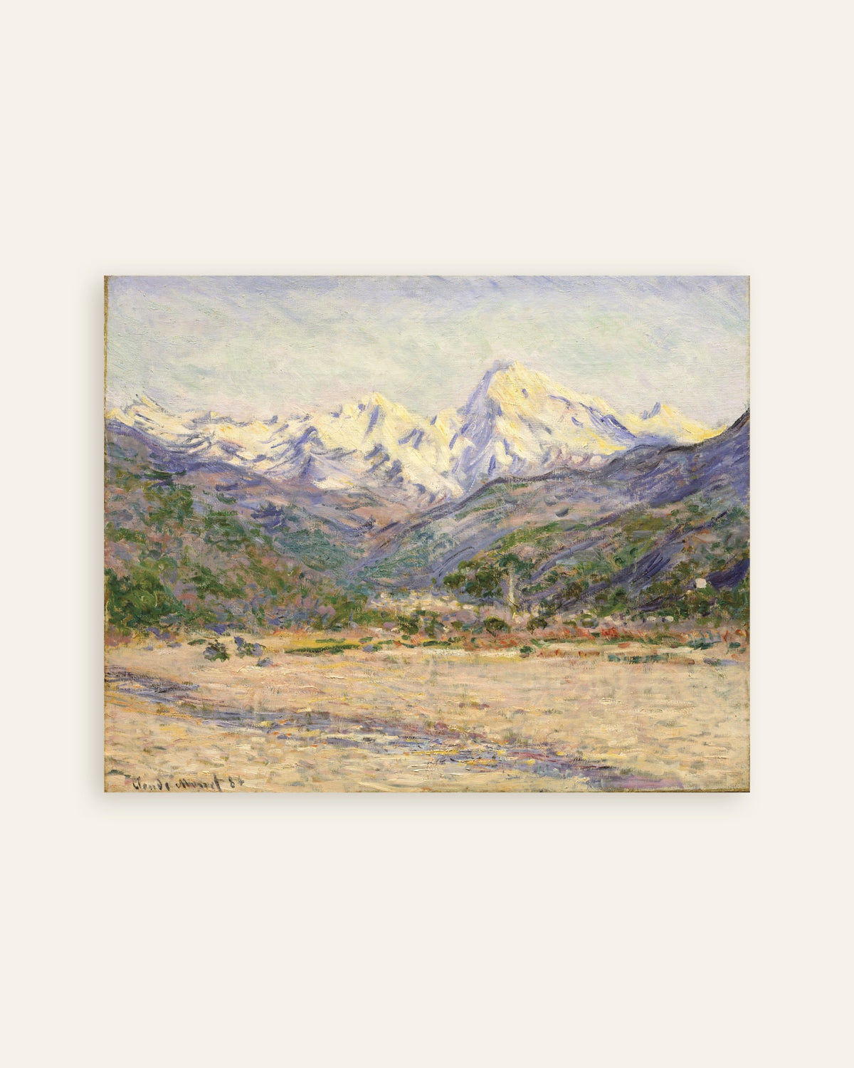 Poster Das Tal der Nervia (1884) von Claude Monet, Vorschaubild