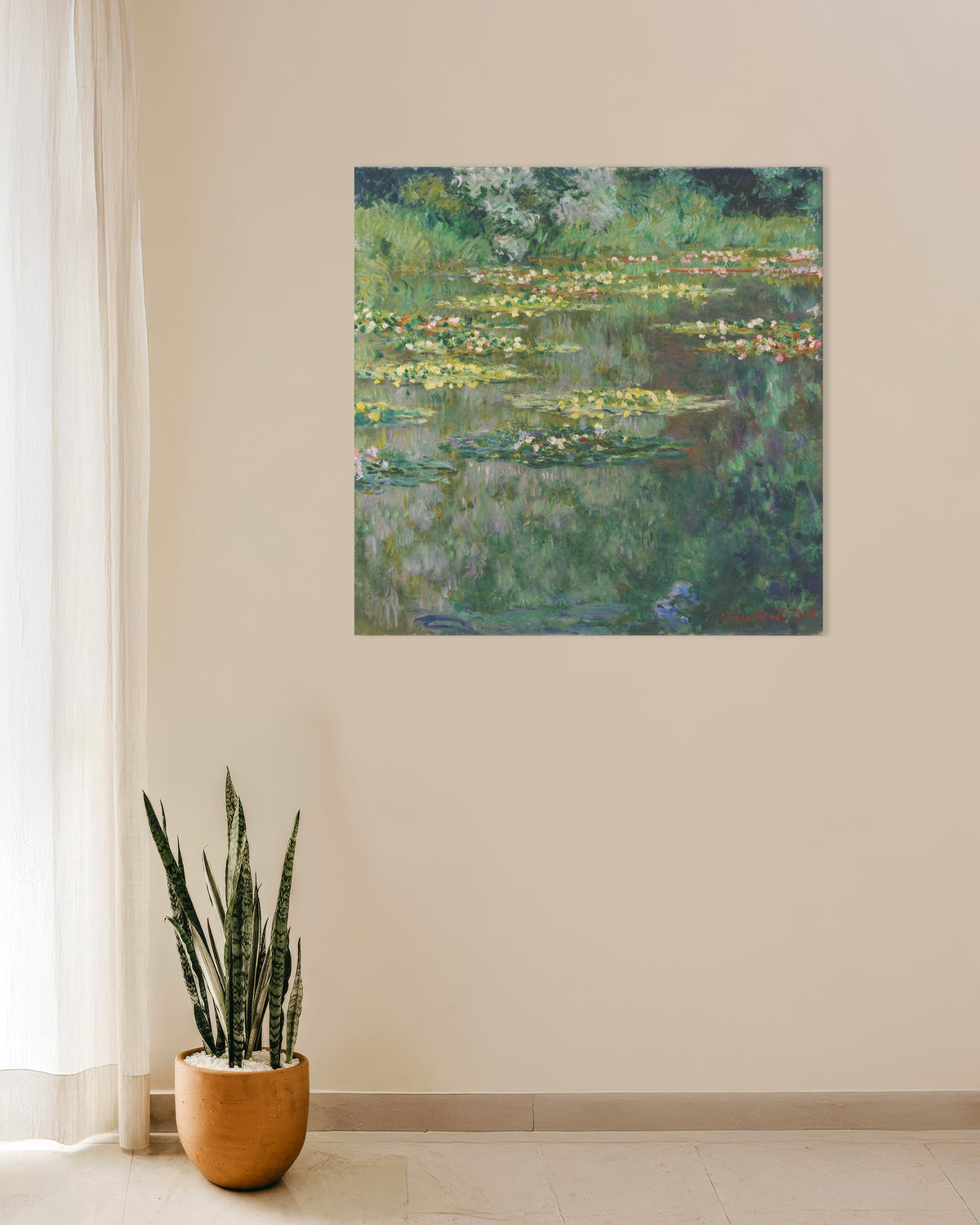 Poster Der Seerosenteich (1904) von Claude Monet