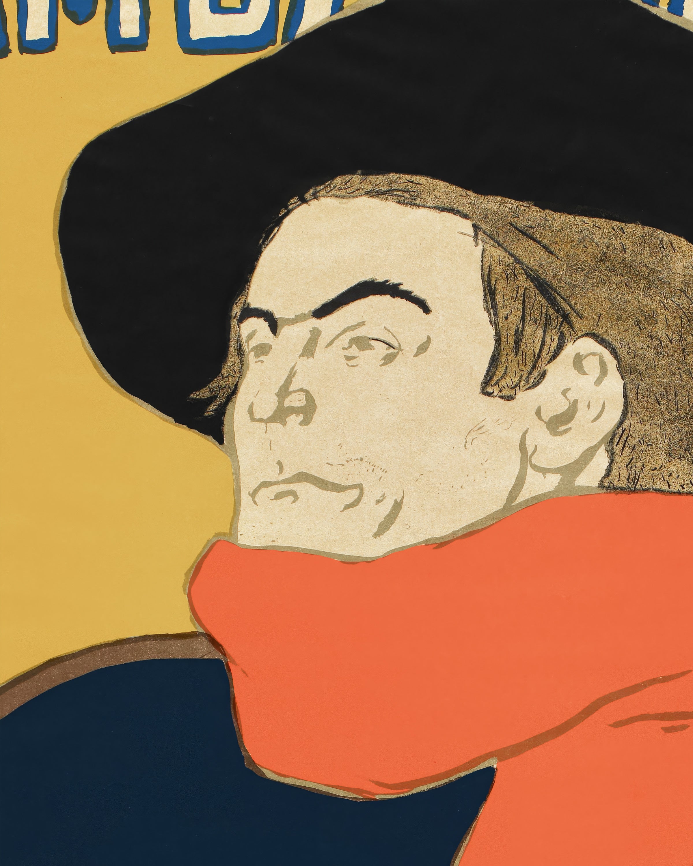 Ambassadeurs: Aristide Bruant in seinem Kabarett (1892) von Henri de Toulouse-Lautrec Poster