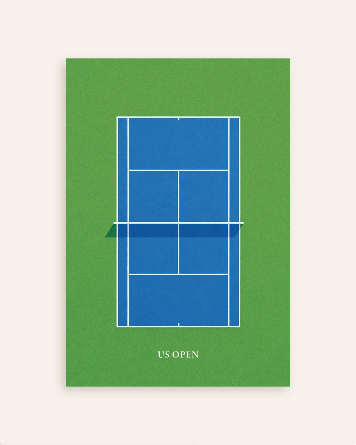 Poster US-Open-Tennisposter – modernes Poster mit blauem Tennisplatz, Vorschaubild