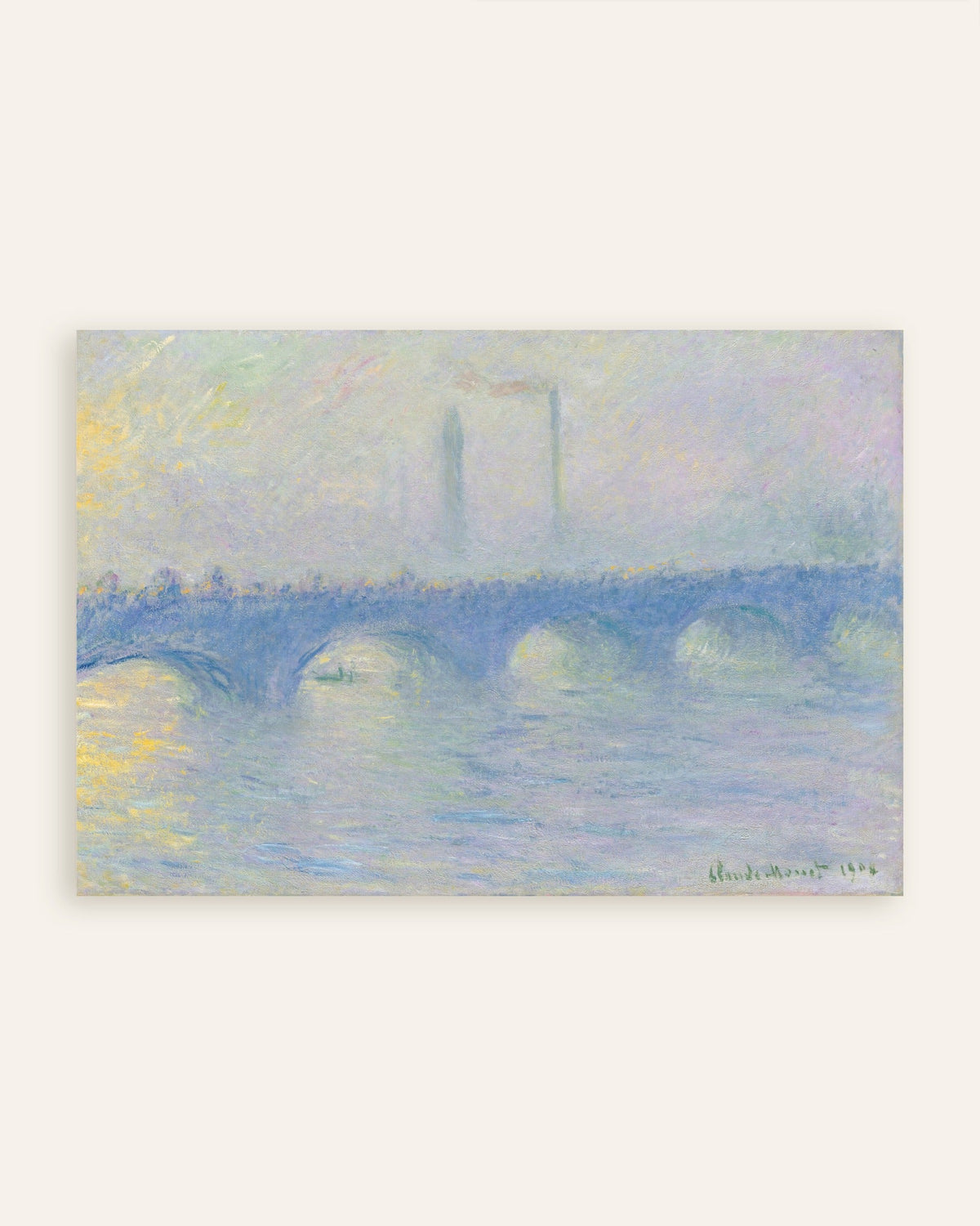 Poster Waterloo Bridge, Nebeleffekt (1904) von Claude Monet, Vorschaubild