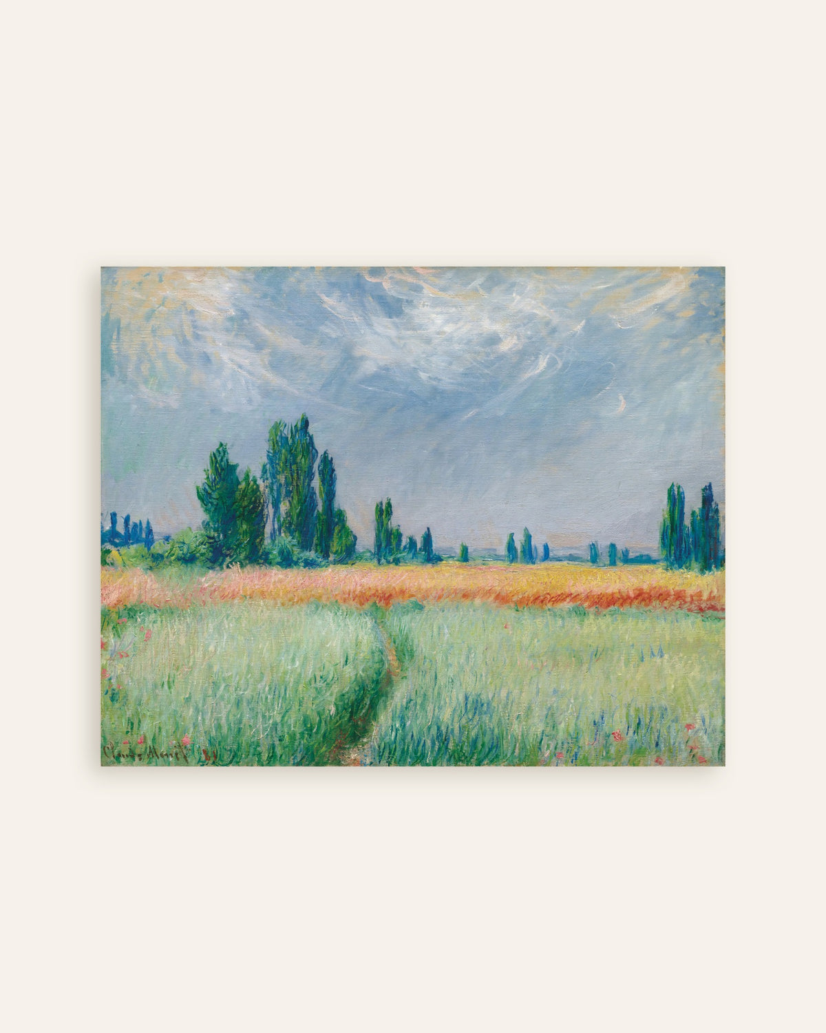 Poster Weizenfeld (1881) von Claude Monet, Vorschaubild