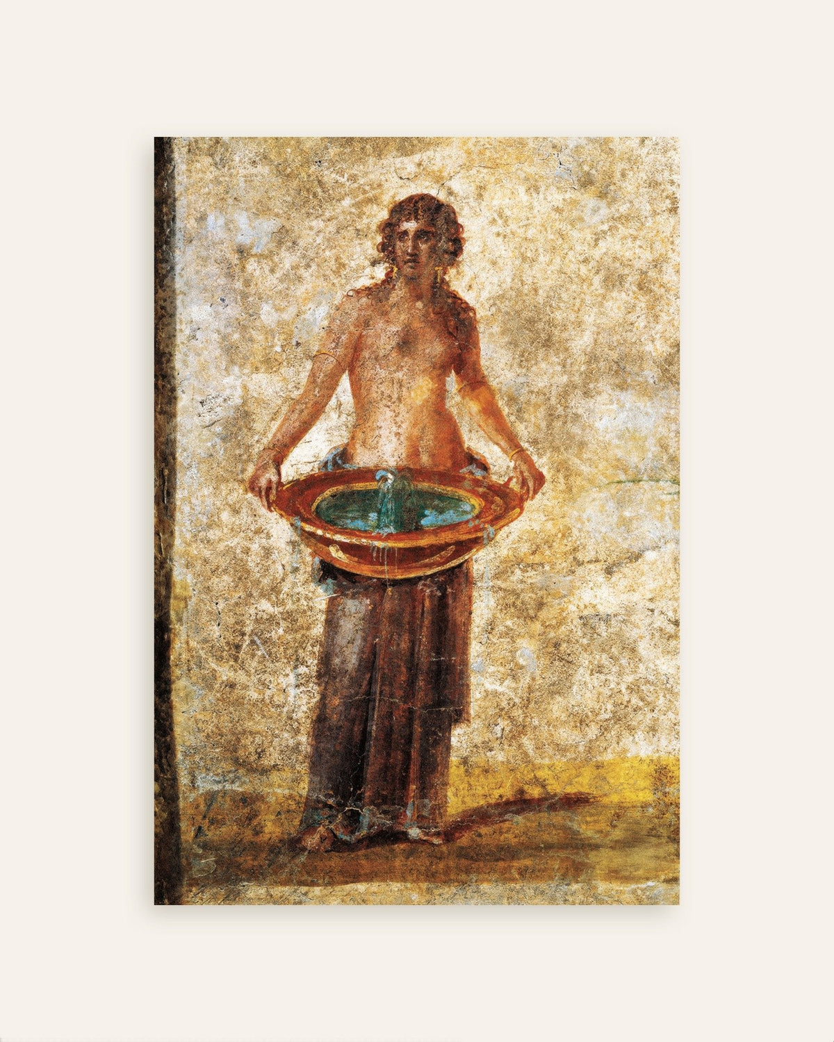 Poster mit dem Fresko der Frau mit Wasserbecken aus Pompeji